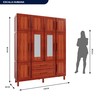 Guarda-roupa Casal com Espelho 10 Portas 2 Gavetas Maceió - 4