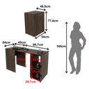 Ver imagem 6 de Escrivaninha Retrátil Mesa Escritório ME4170