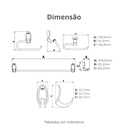 Ver imagem 3 de Kit Acessórios para Banheiro 7 Peças Linha Delicato Cor Bege e Cromado Durín