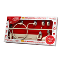 Ver imagem 1 de Kit Acessórios para Banheiro 7 Peças Linha Delicato Cor Bege e Cromado Durín