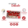 Kit Acessórios para Banheiro 7 Peças Linha Delicato Cor Bege e Cromado Durín - 2