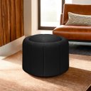 Ver imagem 2 de Puff Redondo Orgânico Resistente Flora 45x45 Bouclê - Sofa Store:bouclê Preto