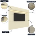 Ver imagem 6 de Painel para TV até 90 Polegadas 100% MDF com LED 219CMX195CM 1 Prateleira Royal Branco