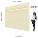 Ver imagem 5 de Painel para TV até 90 Polegadas 100% MDF com LED 219CMX195CM 1 Prateleira Royal Branco