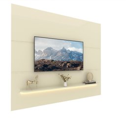 Painel para Tv até 90 Polegadas com Led 1 Prateleira 220cm Royal 100% MDF - 8