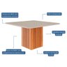 Mesa de Jantar Ana Quadrada 1 Tampo em Mdf 130x130cm Cozinha Moderna Cinamomo/off White - Cimol - 2