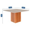 Ver imagem 5 de Mesa de Jantar Ana Quadrada 1 Tampo em Mdf 130x130cm Cozinha Moderna Cinamomo/off White - Cimol