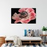 Quadro Decorativo Tela Canvas Flores e Folhas Flor de Anêmona Azul,rosa e Branca - 180x135 Cm - 5