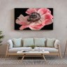 Quadro Decorativo Tela Canvas Flores e Folhas Flor de Anêmona Azul,rosa e Branca - 180x135 Cm - 1