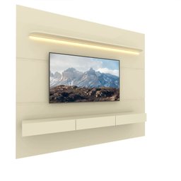 Painel para Tv até 90 Polegadas com Led 1 Prateleira 220cm Royal 100% MDF - 4