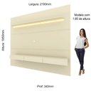 Ver imagem 5 de Painel para TV até 90 Polegadas 100% MDF com LED 219CMX195CM 1 Prateleira Royal Branco