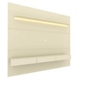 Ver imagem 2 de Painel para TV até 90 Polegadas 100% MDF com LED 219CMX195CM 1 Prateleira Royal Branco