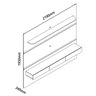 Painel para Tv até 90 Polegadas com Led 1 Prateleira 220cm Royal 100% MDF - 3