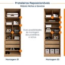 Ver imagem 4 de Conjunto Planejado 3 Peças Canto, Nicho com 2 Gavetas e Sapateira Joy CabeCasa MadeiraOriginals