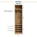 Ver imagem 7 de Conjunto Modulado 3 Peças Canto, Nicho com 2 Gavetas e Sapateira Joy CabeCasa MadeiraOriginals