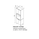 Ver imagem 3 de Paneleiro 4 Portas 70cm Espaço para Forno 100% MDF Dobradiça Slow Motion New Porto Itatiaia