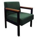 Ver imagem 1 de Poltrona Decorativa Ferro Estilo Industrial Minas Gdecor Velutto Verde Militar