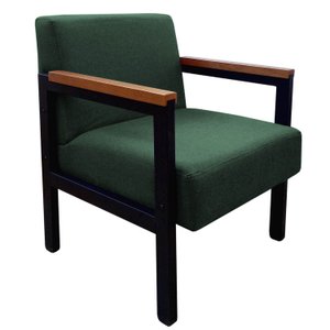 Poltrona Decorativa Ferro Estilo Industrial Minas Gdecor Velutto Verde Militar