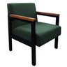 Poltrona Decorativa Ferro Estilo Industrial Minas Gdecor Velutto Verde Militar - 1