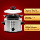 Ver imagem 2 de Elite Gourmet Mst-250xs Panela Elétrica de Cozimento Lento 1,5l - Aço Inox