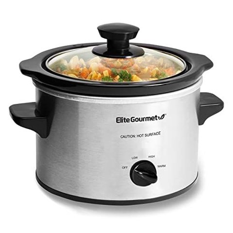 Elite Gourmet Mst-250xs Panela Elétrica de Cozimento Lento 1,5l - Aço Inox