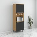 Ver imagem 1 de Paneleiro 4 Portas 70cm Espaço para Forno 100% MDF Dobradiça Slow Motion New Porto Itatiaia