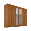 Ver imagem 2 de Guarda-Roupa Casal 100% MDF com Espelhos 6 Portas e 6 Gavetas 274cm Multimóveis Cinamomo