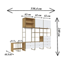 Ver imagem 2 de Closet 4 Portas 8 Gavetas Infinity Savana/Branco