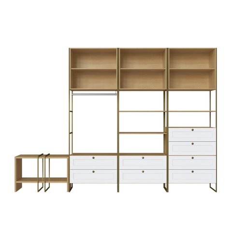 Closet 4 Portas 8 Gavetas Infinity Savana/Branco