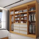 Ver imagem 3 de Guarda-roupa Casal Honey 4 Portas 6 Gavetas com Espelho - Panorama Móveis