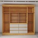 Ver imagem 5 de Guarda-roupa Casal Honey 4 Portas 6 Gavetas com Espelho - Panorama Móveis