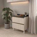 Ver imagem 7 de Balcao com Tampo 2 Gavetoes MDF 80 cm Kali 1641222 Bianco Toq Nicioli