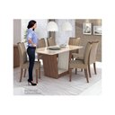 Ver imagem 5 de Mesa de Sala Jantar Apogeu Plus + Tampo Madeirado Vidro 170x90cm Rovere/Off White - Lopas
