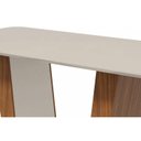 Ver imagem 3 de Mesa de Sala Jantar Apogeu Plus + Tampo Madeirado Vidro 170x90cm Rovere/Off White - Lopas