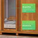 Ver mais imagens de Guarda-Roupa 3 Portas 6 Gavetas Siena Marrom/Cinamomo/Off-White Flex