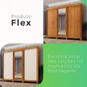 Ver imagem 5 de Guarda-Roupa 3 Portas 6 Gavetas Siena Marrom/Cinamomo/Off-White Flex