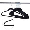 Ver imagem 2 de Kit 100 Cabides de Veludo Ultra Fino Antideslizante Preto