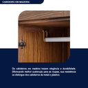 Ver mais imagens de Guarda-Roupa Solteiro com Espelho 4 Portas 2 Gavetas Teresina Bege/Ypê