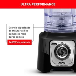 Liquidificador Arno Power Max Ln65 com 15 Velocidades e Jarra 3,1 Litros Preto - 4