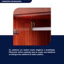 Ver mais imagens de Guarda-Roupa Solteiro com Espelho 4 Portas 2 Gavetas Teresina Vermelho/Mel
