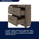Ver imagem 7 de Guarda-Roupa Solteiro com Espelho 4 Portas 2 Gavetas Teresina Marrom/Imbuia