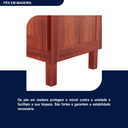 Ver mais imagens de Guarda-Roupa Solteiro com Espelho 7 Portas 2 Gavetas Fortaleza Vermelho/Mel