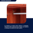 Ver imagem 7 de Guarda-Roupa Solteiro com Espelho 7 Portas 2 Gavetas Fortaleza Vermelho/Mel