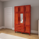 Ver imagem 1 de Guarda-roupa Solteiro com Espelho 7 Portas 2 Gavetas Fortaleza