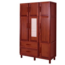 Guarda-roupa Solteiro com Espelho 7 Portas 2 Gavetas Fortaleza - 2