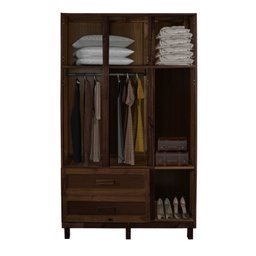 Guarda-roupa Solteiro com Espelho 7 Portas 2 Gavetas Fortaleza - 2