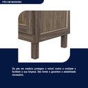 Ver mais imagens de Guarda-Roupa Solteiro com Espelho 7 Portas 2 Gavetas Fortaleza Marrom/Imbuia