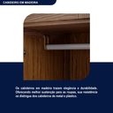 Ver mais imagens de Guarda-Roupa Solteiro com Espelho 7 Portas 2 Gavetas Fortaleza Bege/Ypê