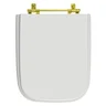 Assento Sanitário Tivoli Branco para vaso Ideal Standard Com Ferragem Dourada - 3