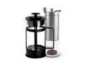 Ver imagem 1 de Kit Cafeteira Prensa Francesa de Vidro e Plástico 600ml e Moedor de Café Manual Inox e Acrilico